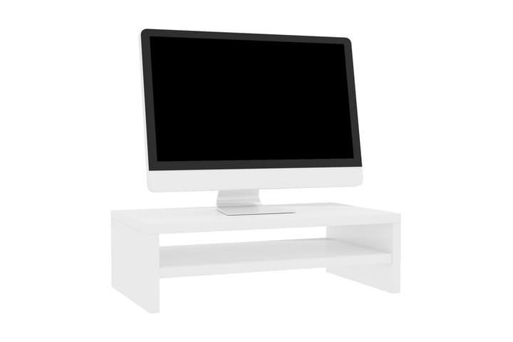 Näyttökoroke korkeakiilto valkoinen 42x24x13 cm lastulevy - Valkoinen - Tietokonepöytä
 - Kirjoituspöytä