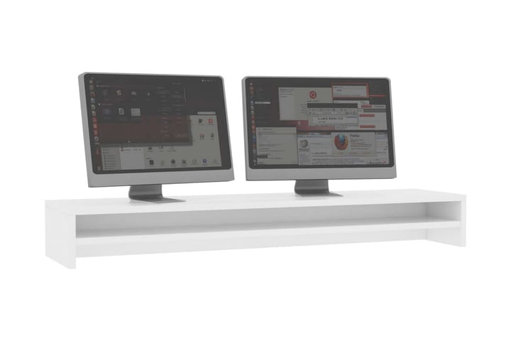 Näyttökoroke valkoinen 100x24x13 cm lastulevy - Valkoinen - Tietokonepöytä
 - Kirjoituspöytä