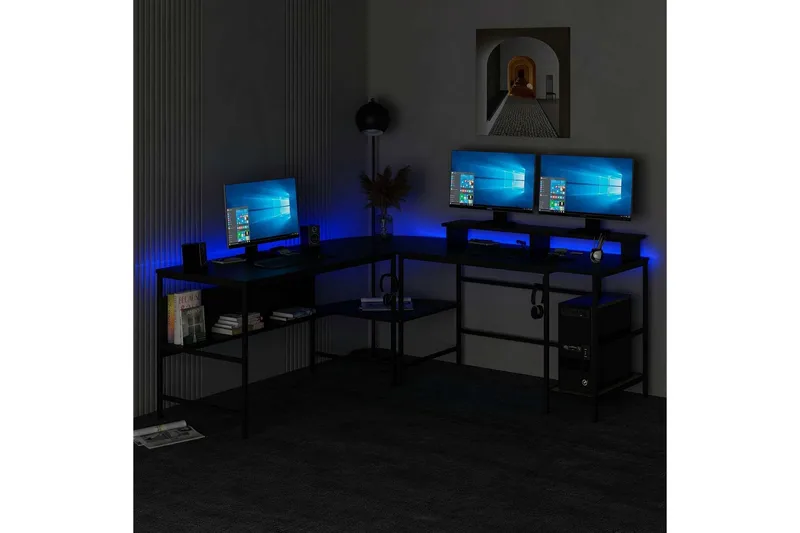 Nafe Kulmakirjoituspöytä - Musta - Huonekalut - Pöytä & ruokailuryhmä - Työpöytä - Kirjoituspöytä - Kulmakirjoituspöytä