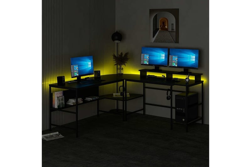 Nafe Kulmakirjoituspöytä - Musta - Huonekalut - Pöytä & ruokailuryhmä - Työpöytä - Kirjoituspöytä - Kulmakirjoituspöytä