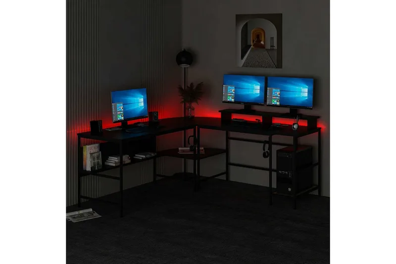 Nafe Kulmakirjoituspöytä - Musta - Huonekalut - Pöytä & ruokailuryhmä - Työpöytä - Kirjoituspöytä - Kulmakirjoituspöytä