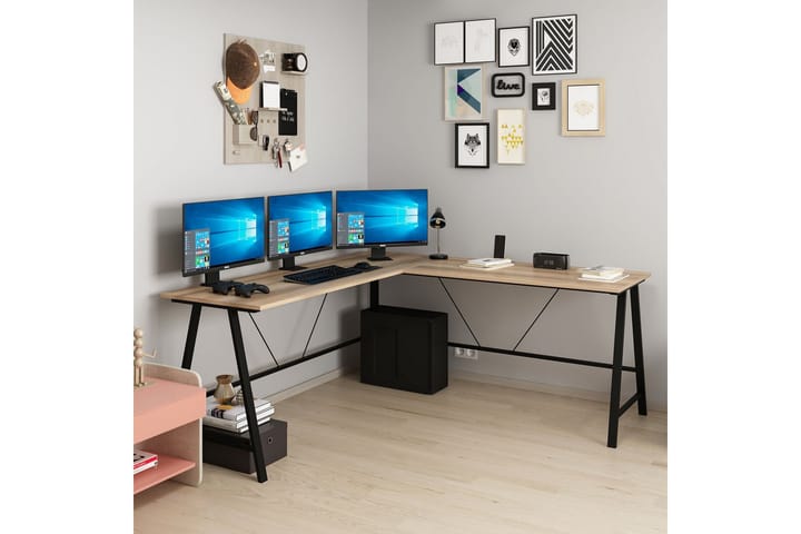 Kirjoituspöytä Nagender 180 cm - Ruskea - Tietokonepöytä
 - Kirjoituspöytä