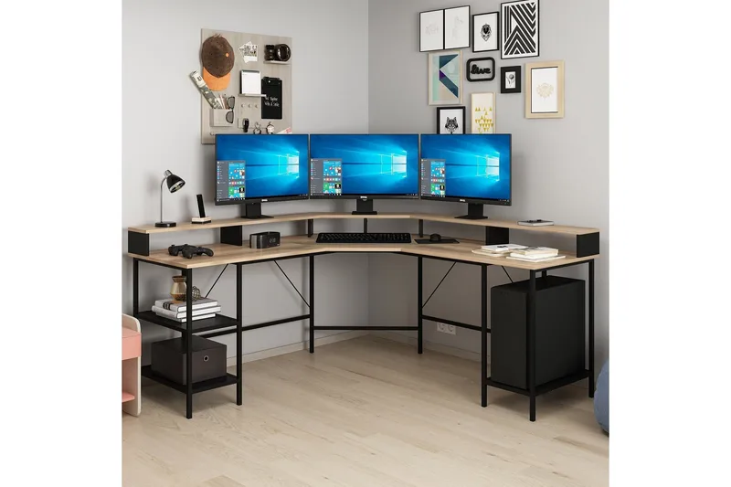 Naina Kulmakirjoituspöytä - Kulta - Huonekalut - Pöytä & ruokailuryhmä - Työpöytä
 - Kirjoituspöytä - Kulmakirjoituspöytä