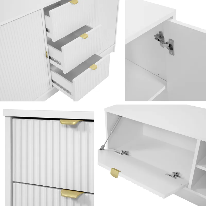 pöytä Kulmapöytä TIRENO valkoinen - Huonekalut - Pöytä & ruokailuryhmä - Työpöytä - Kirjoituspöytä - Kulmakirjoituspöytä