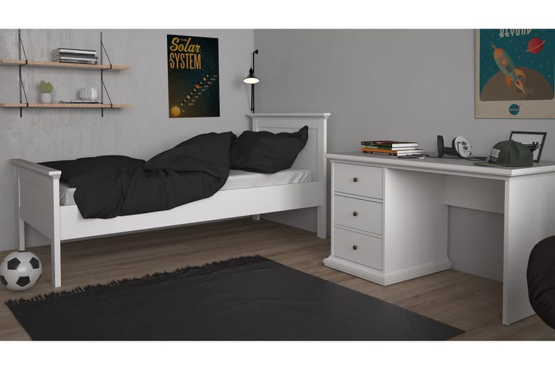 Paris-kirjoituspöytä 130 cm - Valkoinen - Huonekalut - Pöytä & ruokailuryhmä - Työpöytä - Kirjoituspöytä