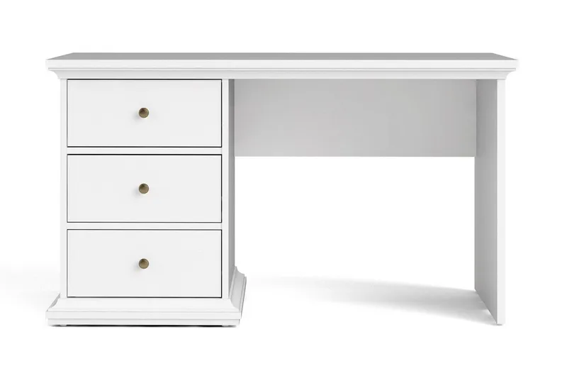 Paris-kirjoituspöytä 130 cm, Valkoinen