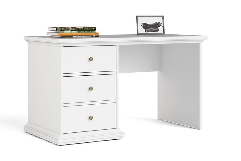 Paris-kirjoituspöytä 130 cm - Valkoinen - Huonekalut - Pöytä & ruokailuryhmä - Työpöytä - Kirjoituspöytä