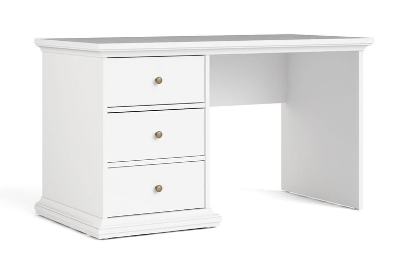 Paris-kirjoituspöytä 130 cm - Valkoinen - Huonekalut - Pöytä & ruokailuryhmä - Työpöytä - Kirjoituspöytä