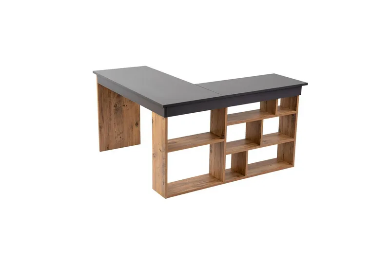 Kirjoituspöytä Regar Antrasiitti Atlantinmänty - Antrasiitti Atlantinmänty - Huonekalut - Pöytä & ruokailuryhmä - Työpöytä - Kirjoituspöytä - Kulmakirjoituspöytä