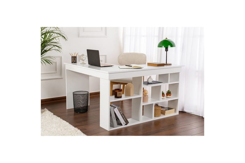 Kirjoituspöytä Regar Luonnonvalkoinen - Luonnonvalkoinen - Huonekalut - Pöytä & ruokailuryhmä - Työpöytä
 - Kirjoituspöytä - Kulmakirjoituspöytä