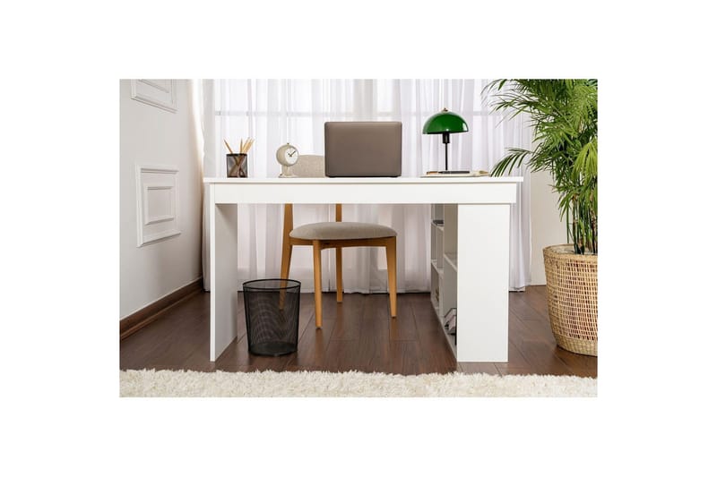 Kirjoituspöytä Regar Luonnonvalkoinen - Luonnonvalkoinen - Huonekalut - Pöytä & ruokailuryhmä - Työpöytä - Kirjoituspöytä - Kulmakirjoituspöytä