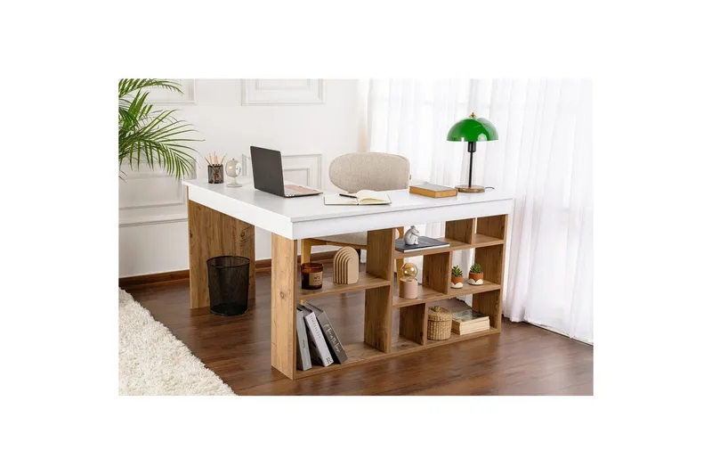 Kirjoituspöytä Regar Valkoinen Atlantic Pine - Valkoinen Atlantic Pine - Huonekalut - Pöytä & ruokailuryhmä - Työpöytä - Tietokonepöytä
