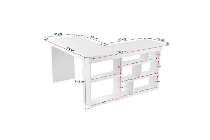 Kirjoituspöytä Regar Valkoinen Atlantic Pine - Valkoinen Atlantic Pine - Huonekalut - Pöytä & ruokailuryhmä - Työpöytä - Tietokonepöytä