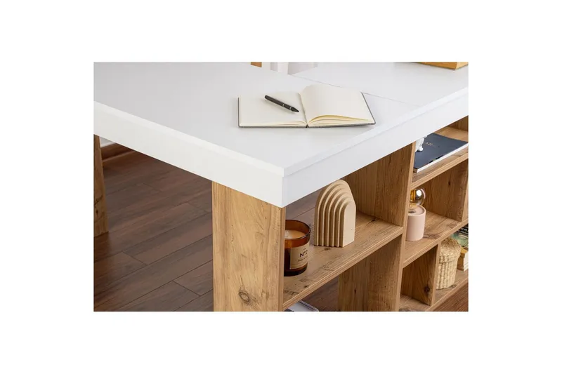Kirjoituspöytä Regar Valkoinen Atlantic Pine - Valkoinen Atlantic Pine - Huonekalut - Pöytä & ruokailuryhmä - Työpöytä - Tietokonepöytä