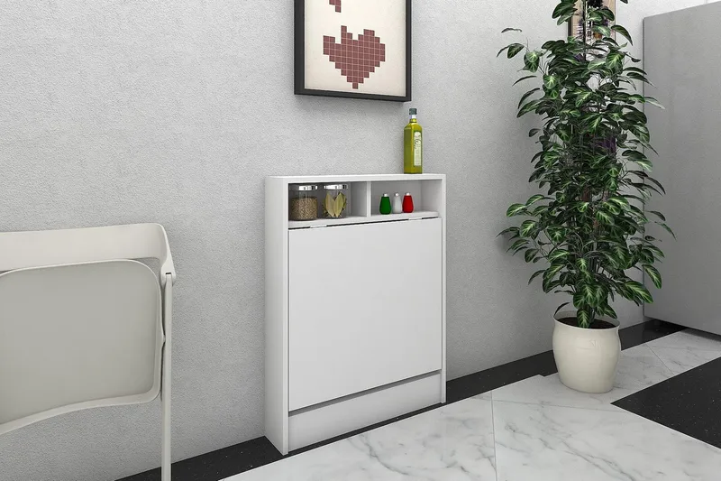 Seinäkirjoituspöytä Lalenius 70 cm Säilytys Hylly Ulosvedett - Valkoinen - Huonekalut - Pöytä & ruokailuryhmä - Työpöytä - Kirjoituspöytä