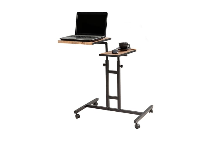 Seisomapöytä Jasiman 67 cm - Puu/Luonnonväri/Musta - Tietokonepöytä
 - Sähköpöytä & säädettävä työpöytä - Kirjoituspöytä