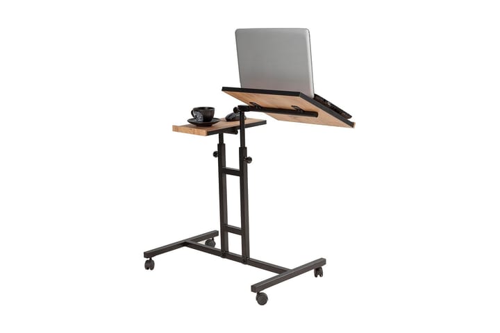 Seisomapöytä Kossick 67 cm Pienet kuvat - Puu/Luonnonväri/Musta - Tietokonepöytä
 - Sähköpöytä & säädettävä työpöytä - Kirjoituspöytä
