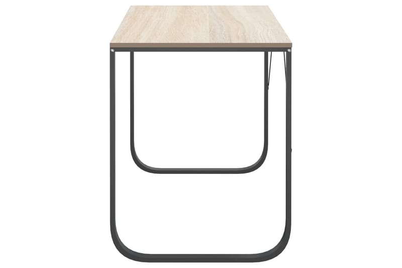 Tietokonepöytä musta ja tammi 110x60x73 cm lastulevy - Ruskea - Huonekalut - Pöytä & ruokailuryhmä - Työpöytä
 - Kirjoituspöytä