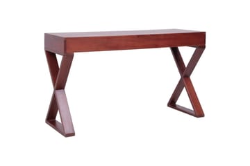 Tietokonepöytä ruskea 115x47x77 cm täysi mahonki - Ruskea - Huonekalut - Pöytä & ruokailuryhmä - Työpöytä
 - Kirjoituspöytä