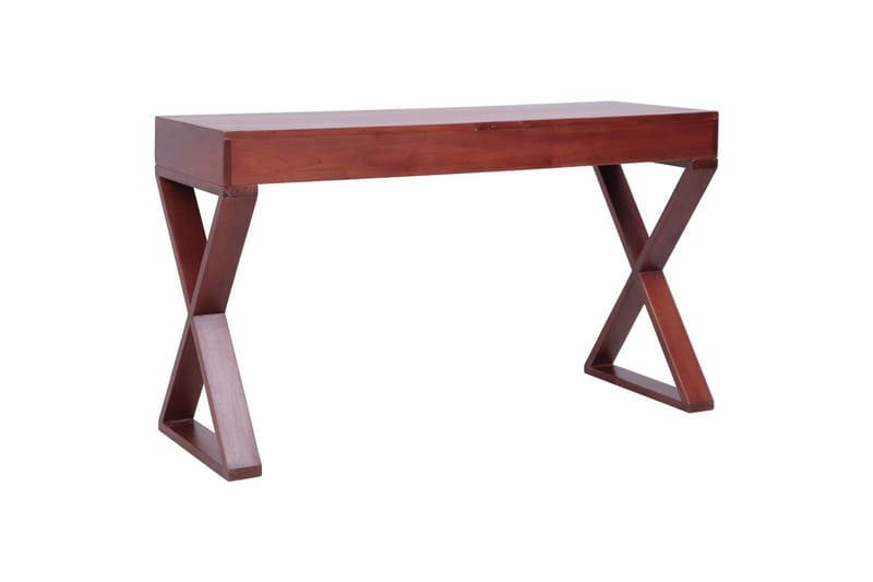 Tietokonepöytä ruskea 115x47x77 cm täysi mahonki - Ruskea - Huonekalut - Pöytä & ruokailuryhmä - Työpöytä
 - Kirjoituspöytä