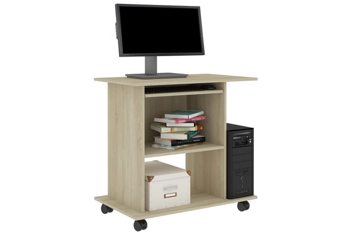 Tietokonepöytä Sonoma-tammi 80x50x75 cm lastulevy - Ruskea - Tietokonepöytä
 - Kirjoituspöytä