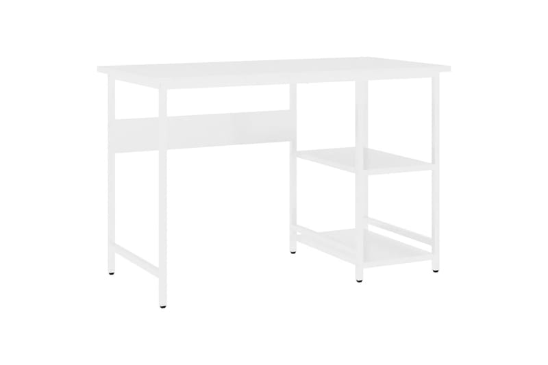Tietokonepöytä valkoinen 105x55x72 cm MDF/metalli - Huonekalut - Pöytä & ruokailuryhmä - Työpöytä
 - Kirjoituspöytä