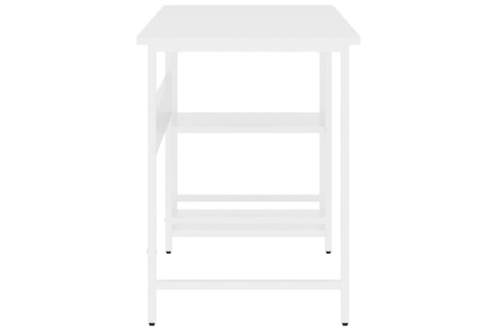 Tietokonepöytä valkoinen 105x55x72 cm MDF/metalli - Tietokonepöytä
 - Kirjoituspöytä