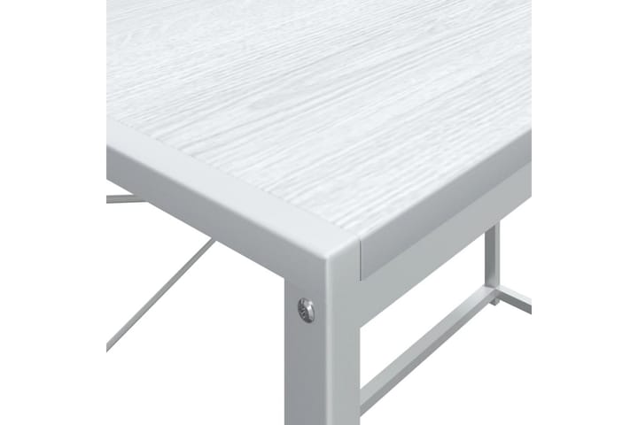 Tietokonepöytä valkoinen 110x60x138 cm lastulevy - Valkoinen - Tietokonepöytä
 - Kirjoituspöytä
