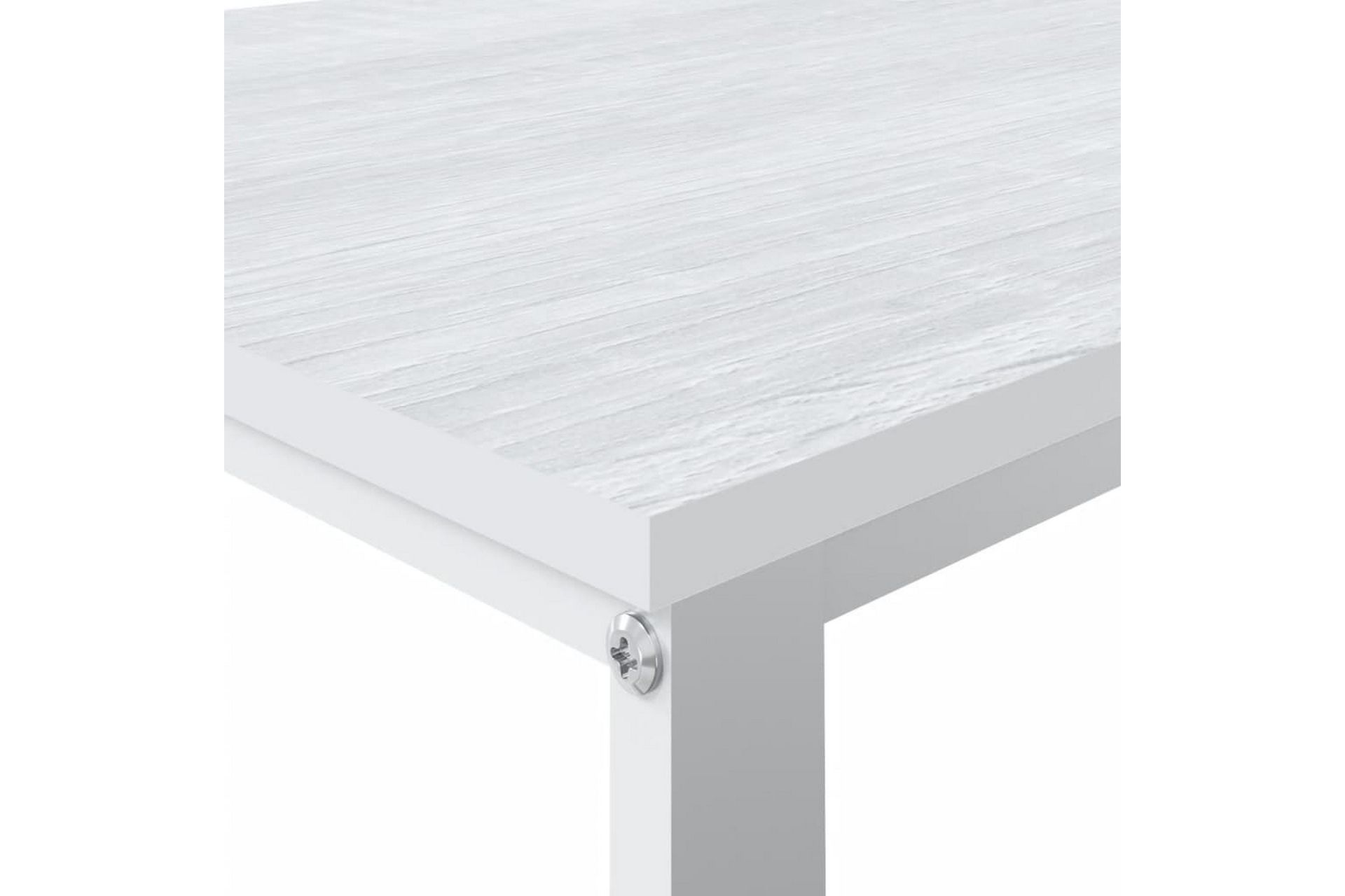 Tietokonepöytä valkoinen 110x60x73 cm lastulevy - Valkoinen - Huonekalut - Pöytä & ruokailuryhmä - Työpöytä
 - Kirjoituspöytä