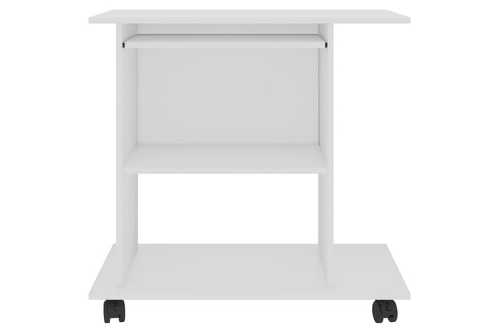 Tietokonepöytä valkoinen 80x50x75 cm lastulevy - Valkoinen - Tietokonepöytä
 - Kirjoituspöytä