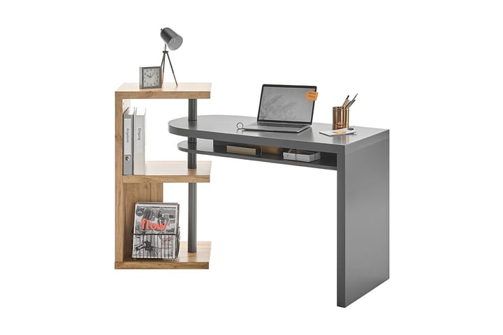 Tietokonepöytä Wiltis 145 cm Vändbar - Harmaa/Luonnonväri - Tietokonepöytä
 - Kirjoituspöytä