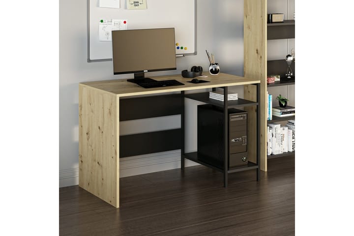 Kirjoituspöytä Tiran 56 cm - Tammi/Musta - Kirjoituspöytä - Tietokonepöytä