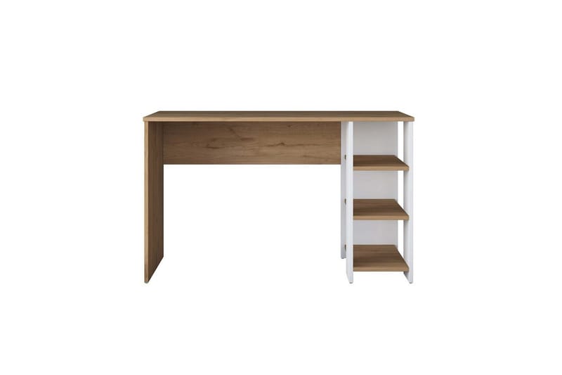 Kirjoituspöytä Traven Pähkinä / Valkoinen - Valkoinen - Huonekalut - Pöytä & ruokailuryhmä - Työpöytä - Tietokonepöytä