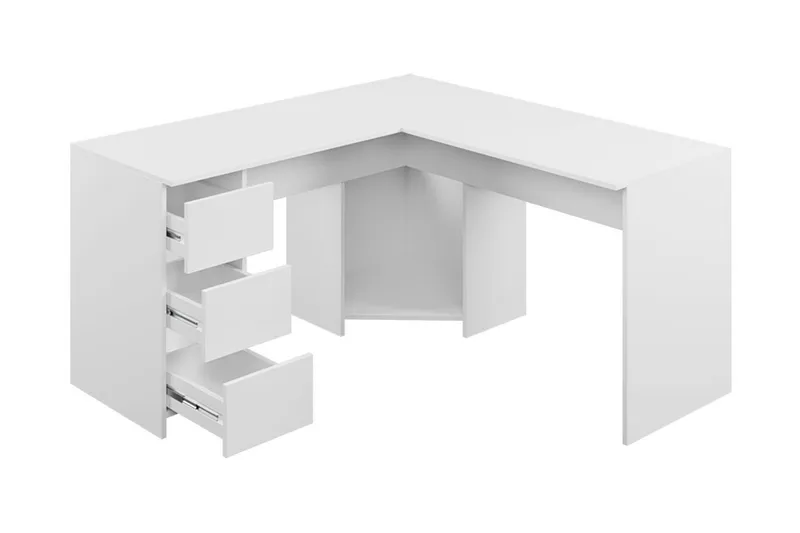 Työpöytä Areias 142 cm - Valkoinen - Huonekalut - Pöytä & ruokailuryhmä - Työpöytä - Kirjoituspöytä - Kulmakirjoituspöytä