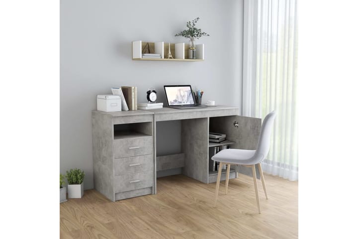 Työpöytä betoninharmaa 140x50x76 cm lastulevy - Tietokonepöytä
 - Kirjoituspöytä