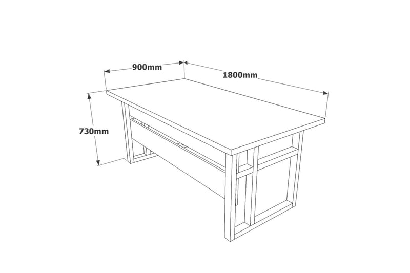 Työpöytä Dewat 180 cm - Huonekalut - Pöytä & ruokailuryhmä - Työpöytä - Kirjoituspöytä
