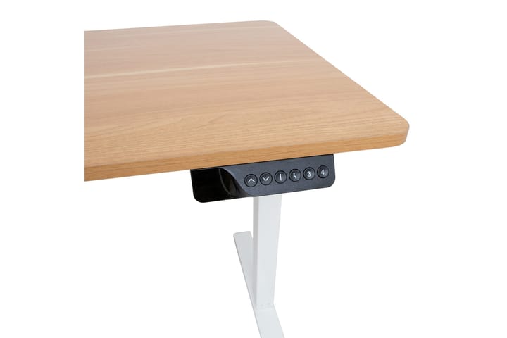 Työpöytä Ergo 1-moottorilla 120x60 cm Valkoinen/Tammi - Tietokonepöytä
 - Kirjoituspöytä