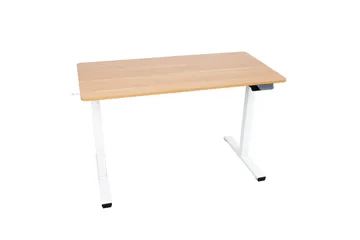 Työpöytä Ergo 1-moottorilla 120x60 cm Valkoinen/Tammi - Huonekalut - Pöytä & ruokailuryhmä - Työpöytä - Kirjoituspöytä