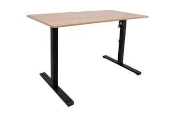 Työpöytä Ergo Optimal 1-moottorilla 140x70 cm Puu/Musta - Huonekalut - Pöytä & ruokailuryhmä - Työpöytä - Kirjoituspöytä