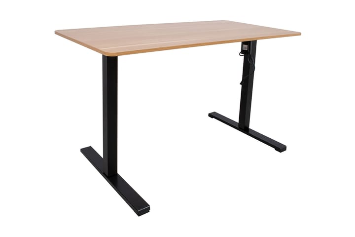 Työpöytä Ergo Optimal 1-moottorilla 140x70 cm Puu/Musta - Tietokonepöytä
 - Kirjoituspöytä