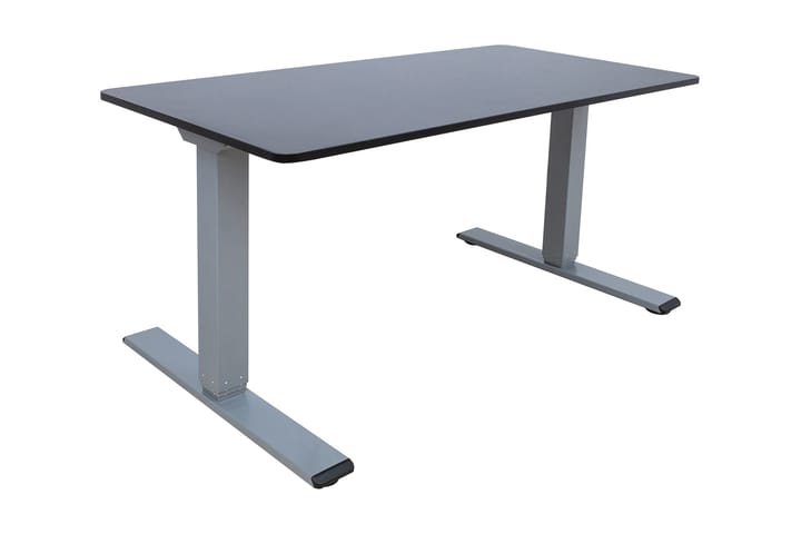 Työpöytä Ergo Optimal 2-moottorilla 140x80 cm Musta/Harmaa - Kirjoituspöytä - Tietokonepöytä