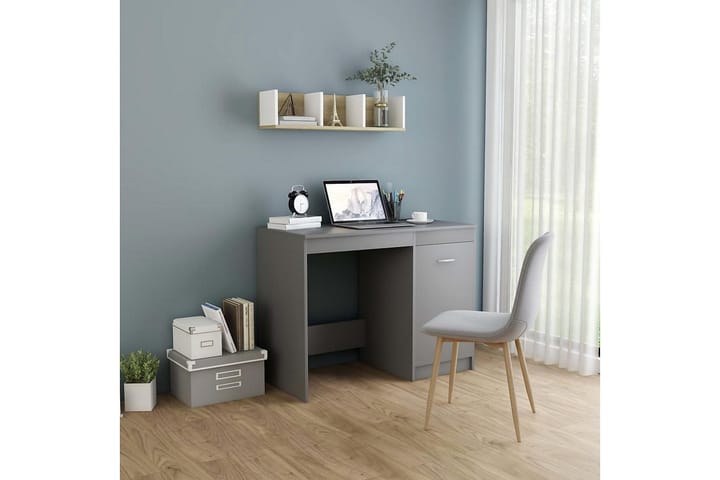 Työpöytä harmaa 100x50x76 cm lastulevy - Harmaa - Tietokonepöytä
 - Kirjoituspöytä