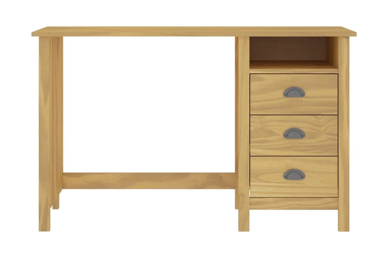 Työpöytä Hill Range 3 laatikolla 120x50x74 cm täysi mänty - Ruskea - Huonekalut - Pöytä & ruokailuryhmä - Työpöytä
 - Kirjoituspöytä
