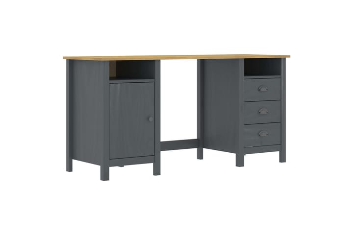 Työpöytä Hill Range harmaa 150x50x74 cm täysi mänty - Tietokonepöytä
 - Kirjoituspöytä