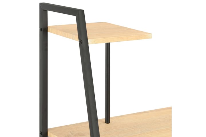 Työpöytä hyllyillä musta ja tammi 102x50x117 cm - Ruskea - Tietokonepöytä
 - Kirjoituspöytä