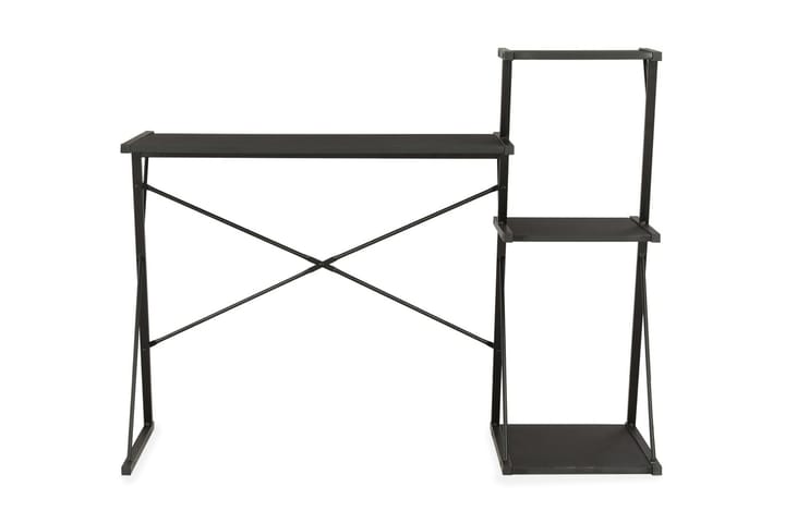 Työpöytä hyllyllä musta 116x50x93 cm - Musta - Tietokonepöytä
 - Kirjoituspöytä