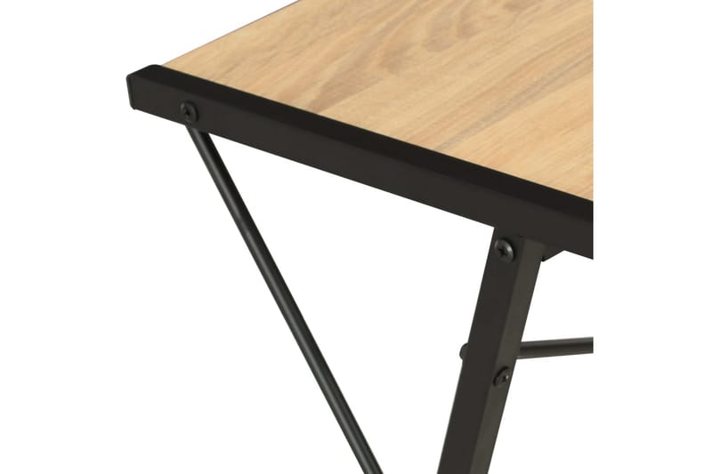 Työpöytä hyllyllä musta ja tammi 116x50x93 cm - Musta - Huonekalut - Pöytä & ruokailuryhmä - Työpöytä
 - Kirjoituspöytä