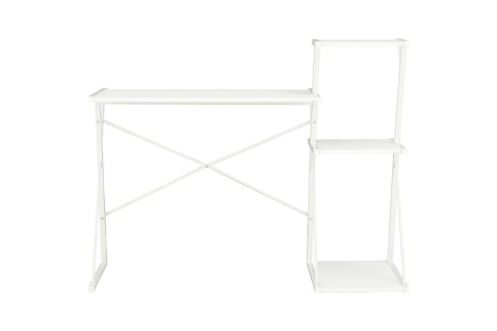Työpöytä hyllyllä valkoinen 116x50x93 cm - Valkoinen - Tietokonepöytä
 - Kirjoituspöytä
