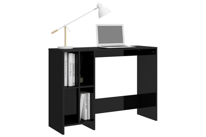 Työpöytä korkeakiilto musta 102,5x35x75 cm lastulevy - Musta - Tietokonepöytä
 - Kirjoituspöytä