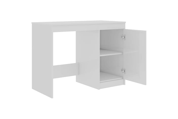 Työpöytä korkeakiilto valkoinen 140x50x76 cm lastulevy - Kirjoituspöytä - Tietokonepöytä